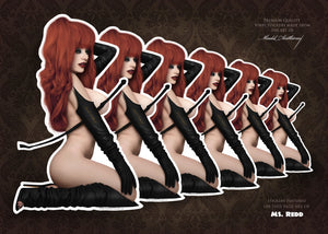 Ms. Redd large vinyl die-cut sticker