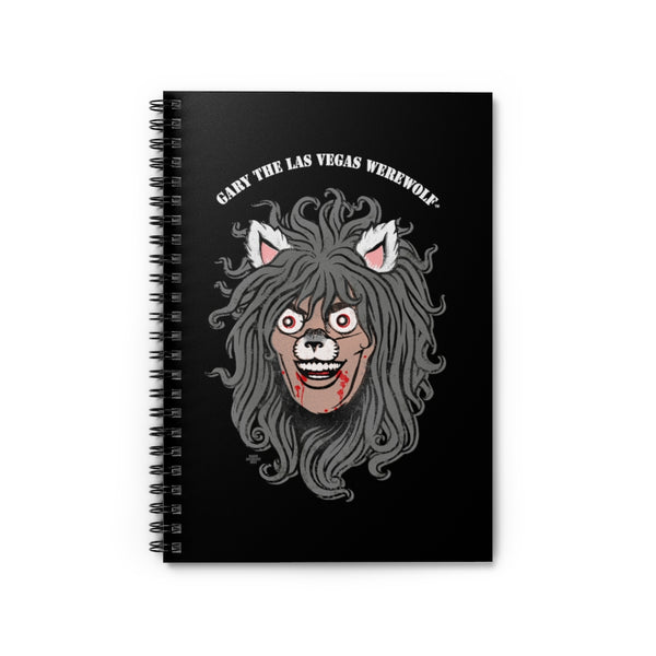 GARY THE WEREWOLF - Original Face Logo Spiral Notebook - Ruled Line