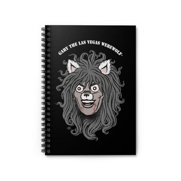 GARY THE WEREWOLF - Faded Face Logo Spiral Notebook - Ruled Line