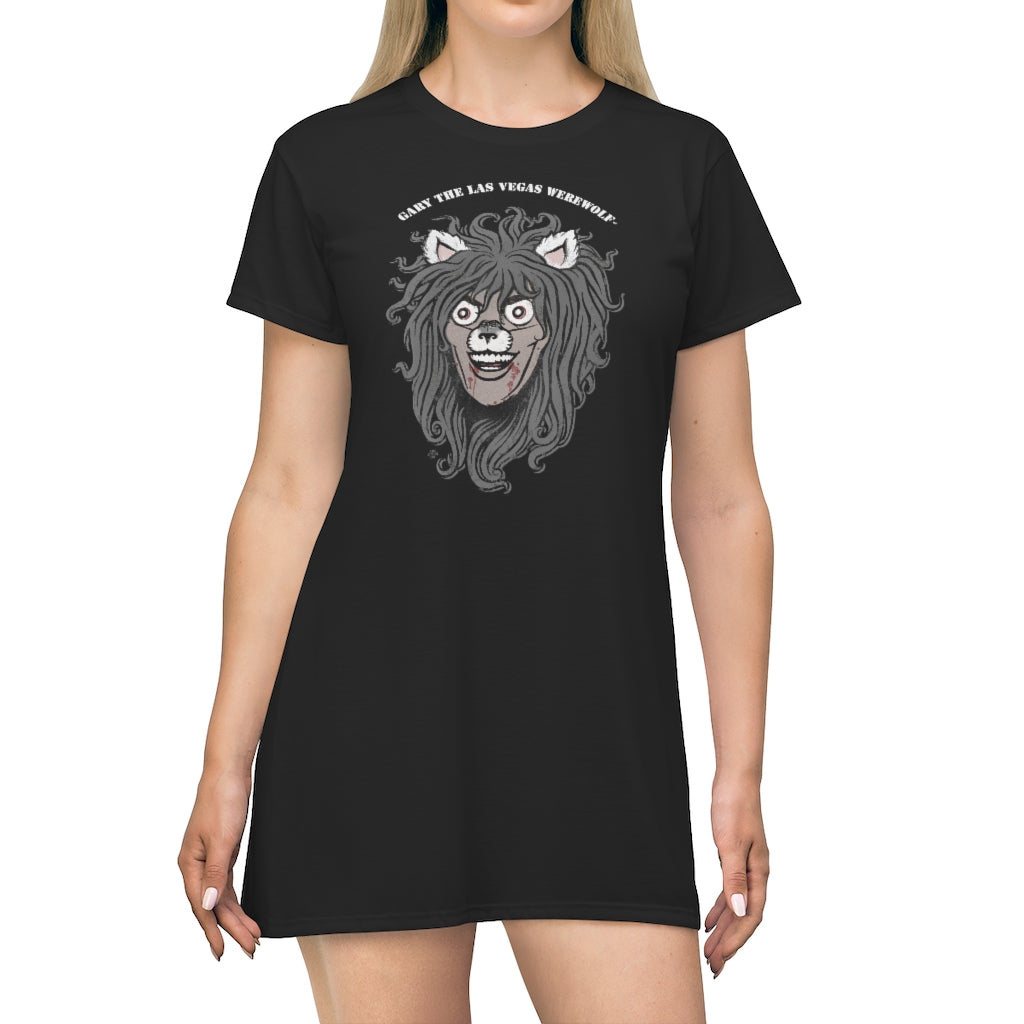 GARY THE WEREWOLF - Faded Gary Face Logo - Nightgown