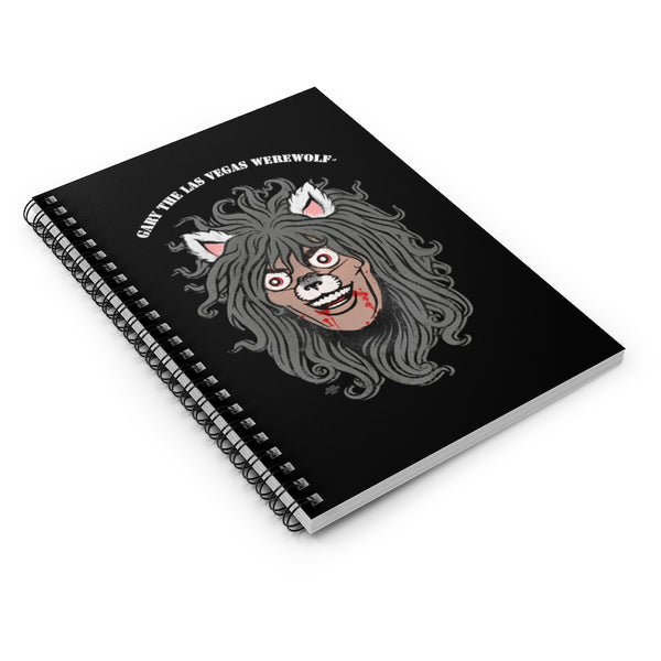 GARY THE WEREWOLF - Original Face Logo Spiral Notebook - Ruled Line