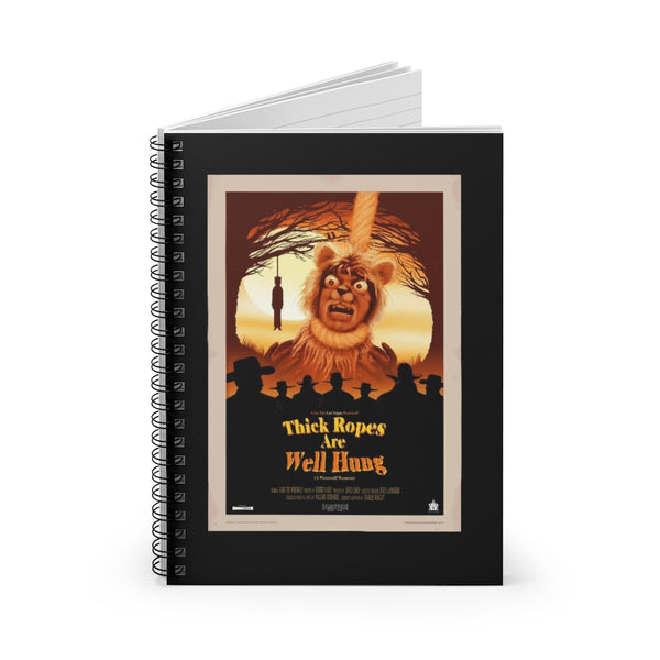 GARY THE WEREWOLF - "Thick Ropes Are Well Hung" Movie Poster Spiral Notebook - Ruled Line