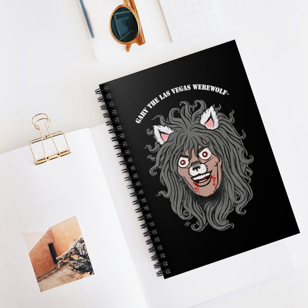 GARY THE WEREWOLF - Original Face Logo Spiral Notebook - Ruled Line