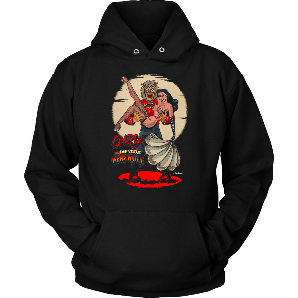 GARY THE WEREWOLF - Black Haired Showgirl Hoodie in Black