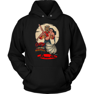 GARY THE WEREWOLF - Black Haired Showgirl Hoodie in Black