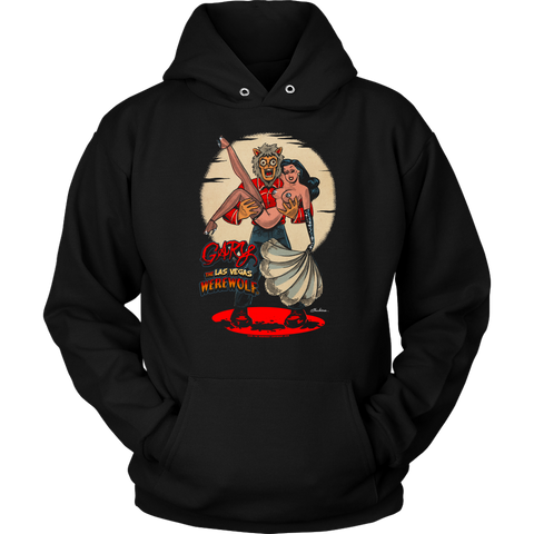 GARY THE WEREWOLF - Black Haired Showgirl Hoodie in Black