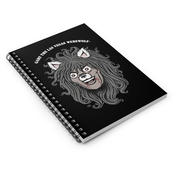 GARY THE WEREWOLF - Faded Face Logo Spiral Notebook - Ruled Line