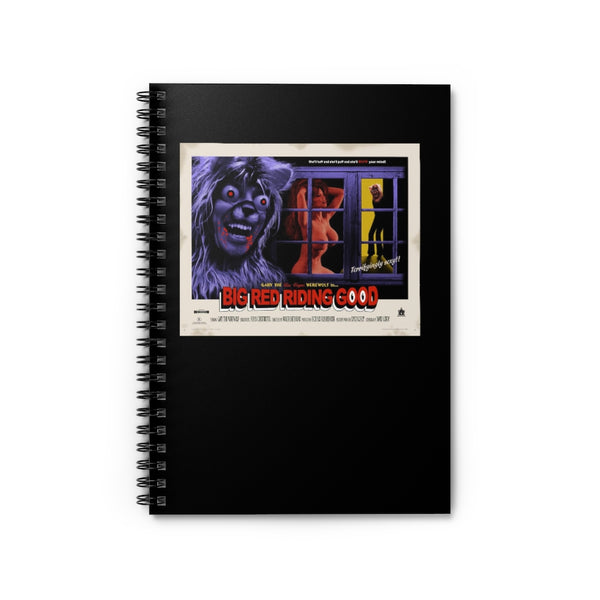 GARY THE WEREWOLF - "Big Red Riding Good" Movie Poster Spiral Notebook - Ruled Line