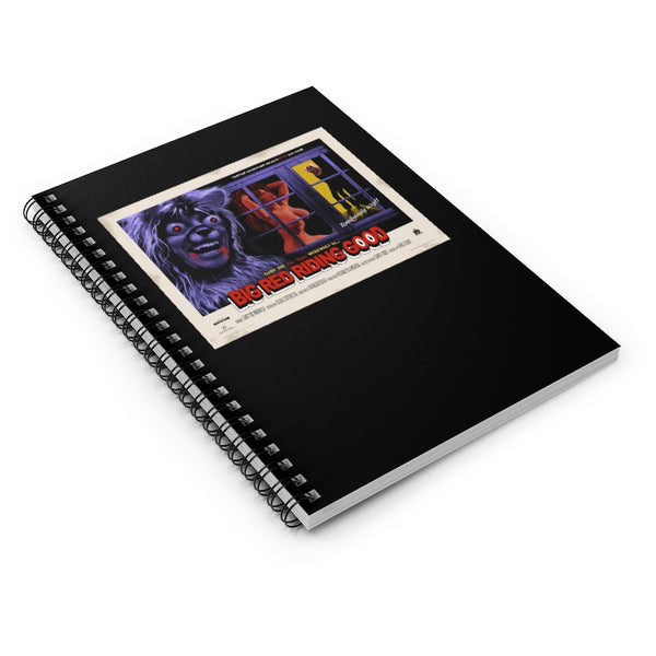 GARY THE WEREWOLF - "Big Red Riding Good" Movie Poster Spiral Notebook - Ruled Line