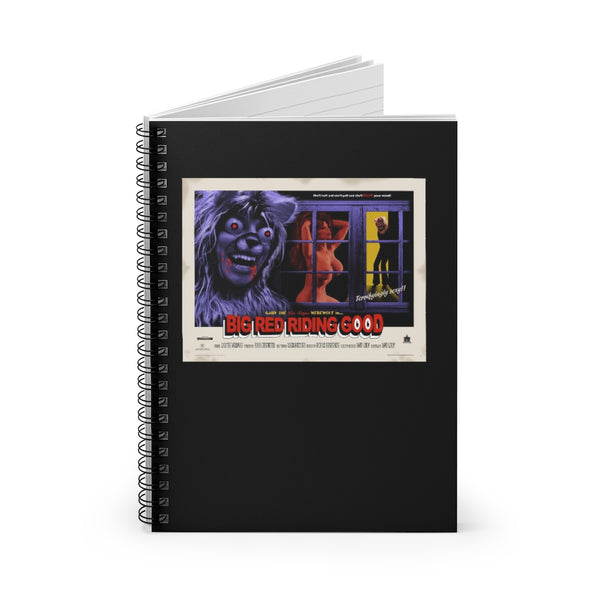 GARY THE WEREWOLF - "Big Red Riding Good" Movie Poster Spiral Notebook - Ruled Line