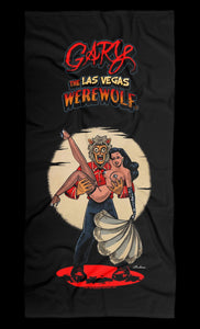 GARY THE WEREWOLF - Black Haired “Showgirl” Beach Towel