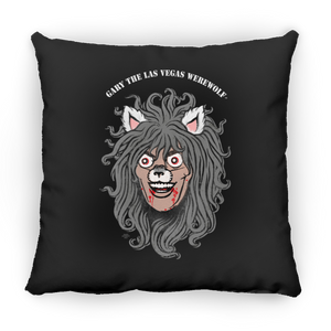 GARY THE WEREWOLF - Faded Gary Face Logo - 18x18 Square Pillow in Various Colors