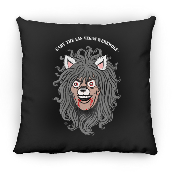 GARY THE WEREWOLF - Faded Gary Face Logo - 18x18 Square Pillow in Various Colors