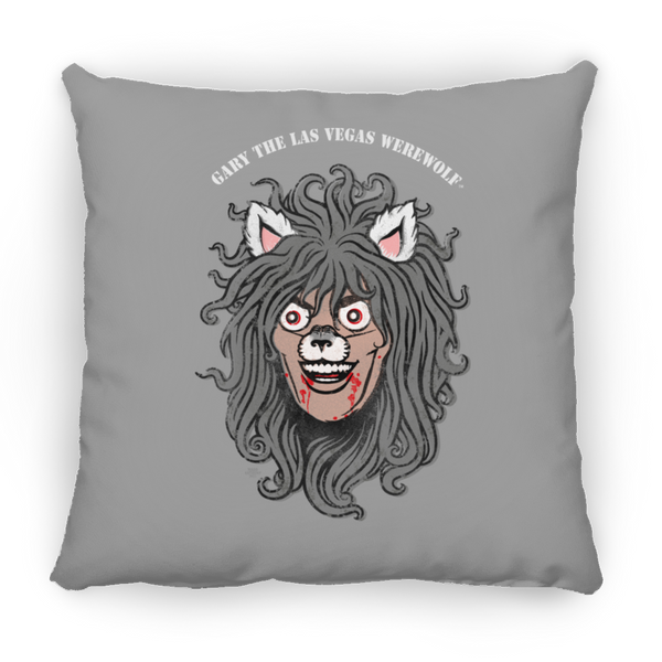 GARY THE WEREWOLF - Faded Gary Face Logo - 16x16 Square Pillow in Various Colors