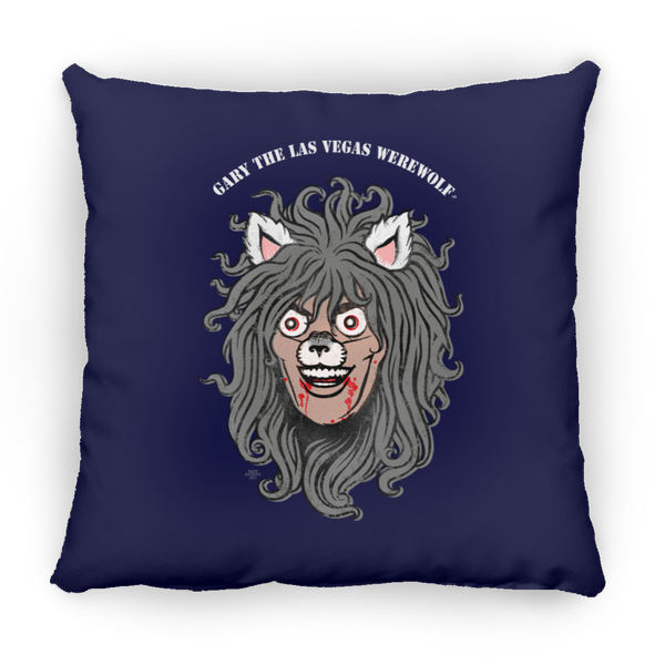 GARY THE WEREWOLF - Faded Gary Face Logo - 18x18 Square Pillow in Various Colors