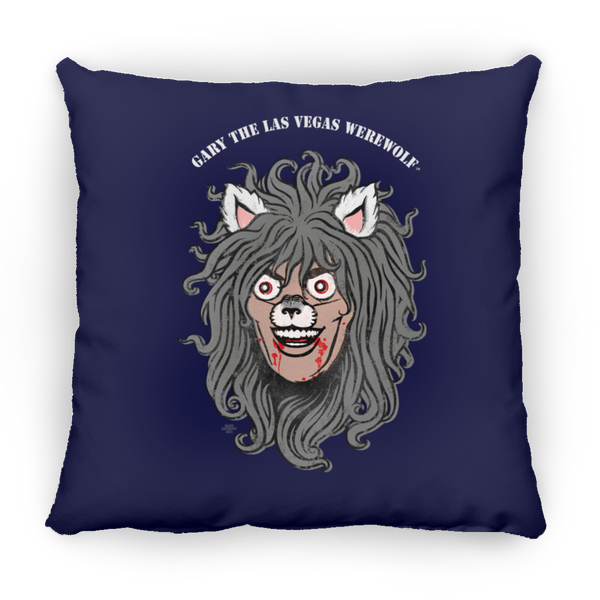 GARY THE WEREWOLF - Faded Gary Face Logo - 16x16 Square Pillow in Various Colors