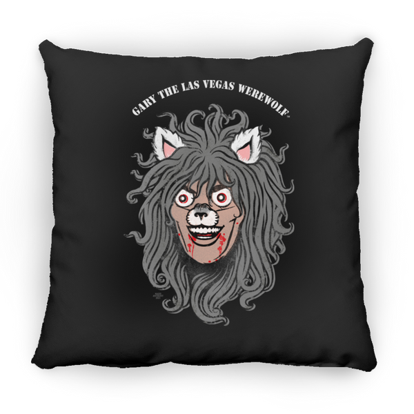 GARY THE WEREWOLF - Faded Gary Face Logo - 16x16 Square Pillow in Various Colors