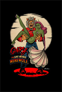 GARY THE WEREWOLF - Alien "Showgirl" 4x6" Rectangular Vinyl Sticker