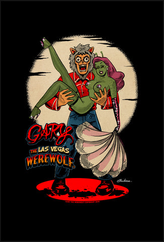 GARY THE WEREWOLF - Alien "Showgirl" 4x6" Rectangular Vinyl Sticker