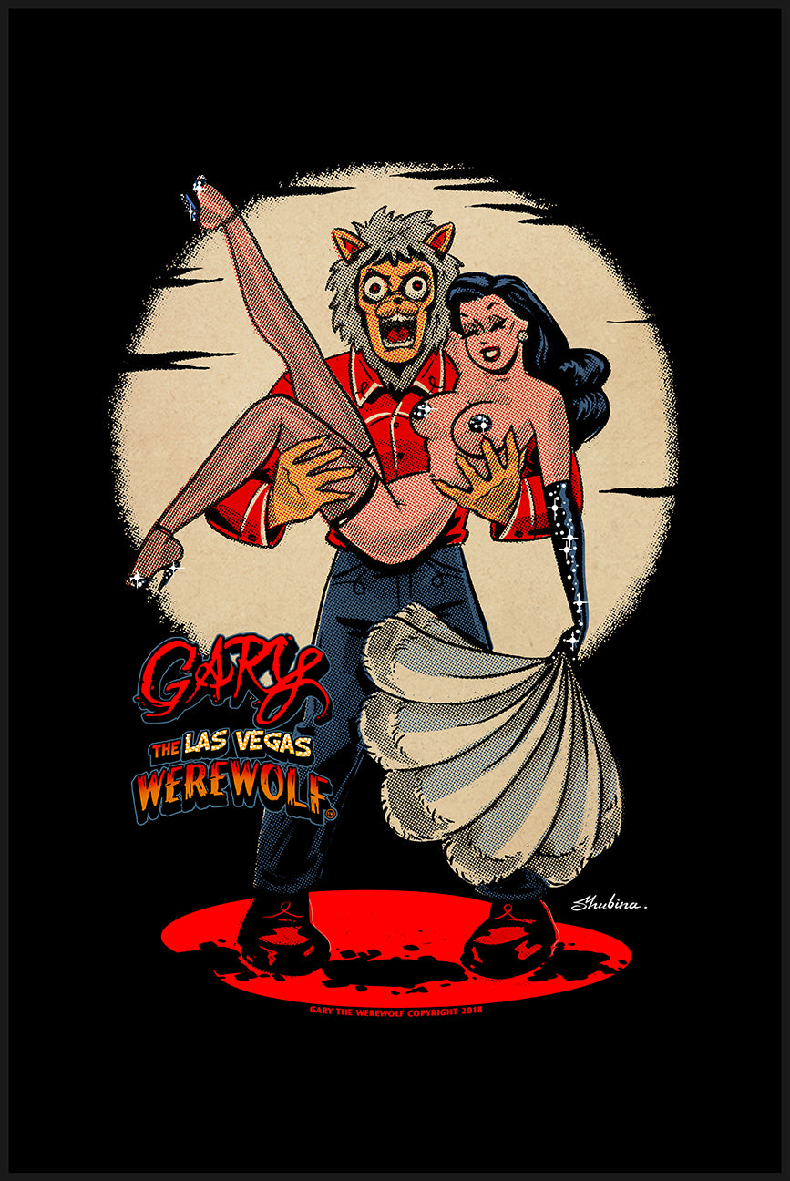 GARY THE WEREWOLF - Black Haired “Showgirl” Premium Matte Art Print