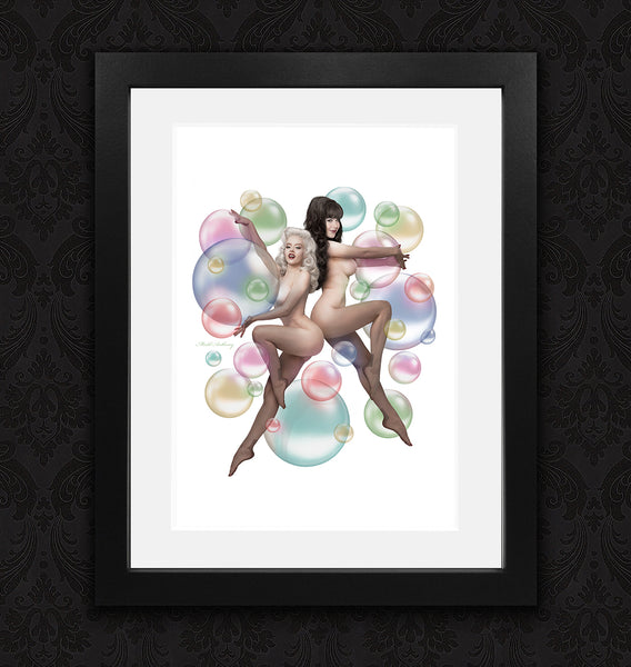 MADD ANTHONY - Mosh & Claire Bubbles Premium Matte Art Print