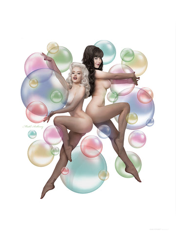 MADD ANTHONY - Mosh & Claire Bubbles Premium Matte Art Print