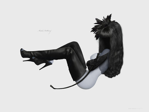 MADD ANTHONY - Phantoms of Fetish Collection - Specter No. 3 (Ghostly Blue Version) - Premium Matte Art Print