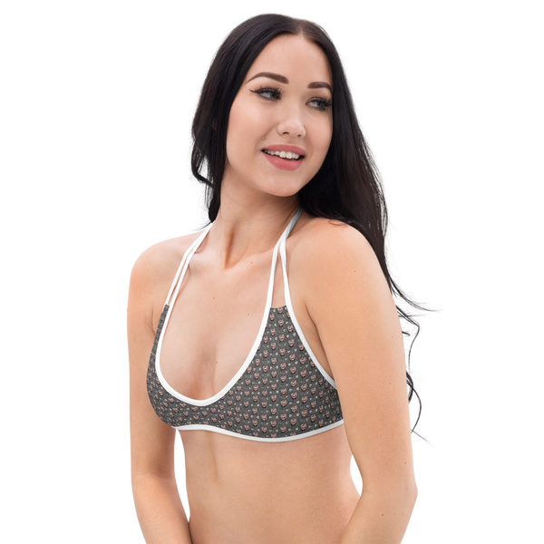 GARY THE WEREWOLF - Grey Gary Face Logo All-Over Print - Tie Bikini Top