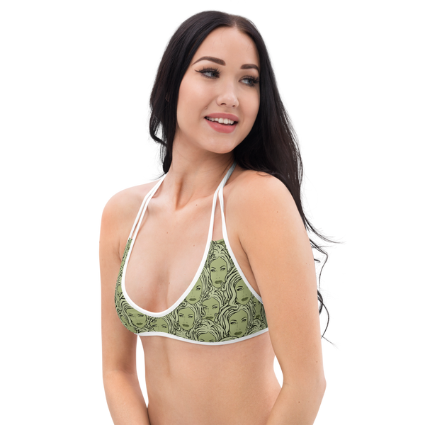 MADD ANTHONY - Green Sabina Repeat - Tie Bikini Top