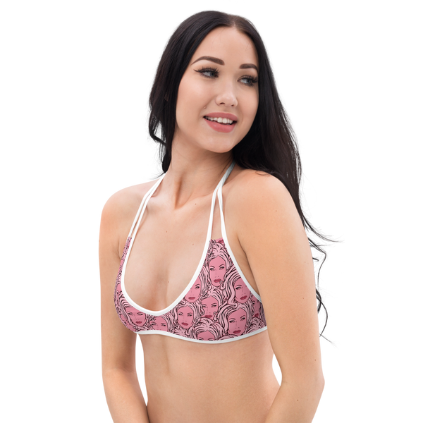 MADD ANTHONY - Pink Sabina Repeat - Tie Bikini Top