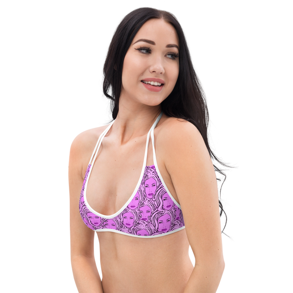 MADD ANTHONY - Purple Sabina Repeat - Tie Bikini Top