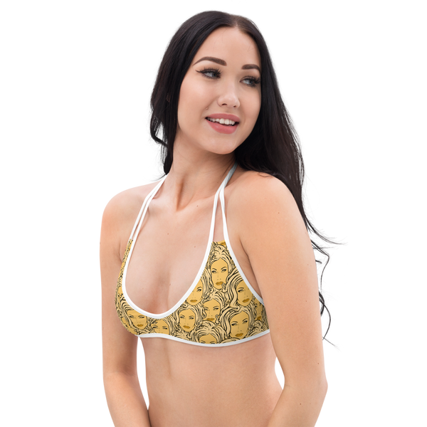 MADD ANTHONY - Yellow Sabina Repeat - Tie Bikini Top