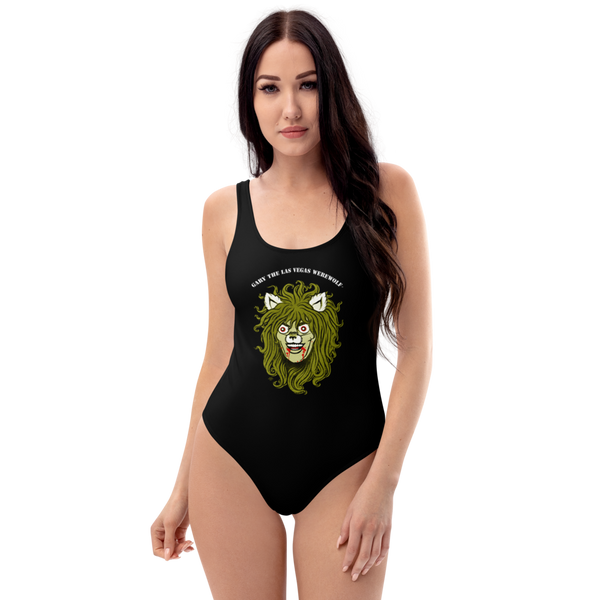 GARY THE WEREWOLF - Monster Green Gary Face Logo - One-Piece Swimsuit