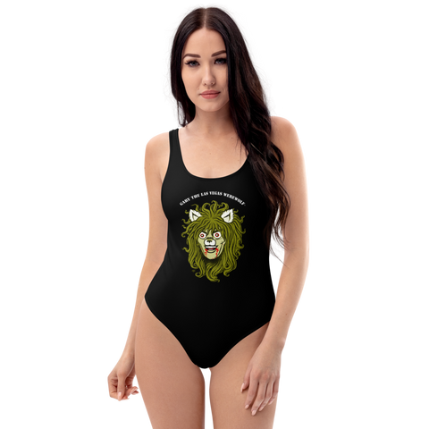 GARY THE WEREWOLF - Monster Green Gary Face Logo - One-Piece Swimsuit