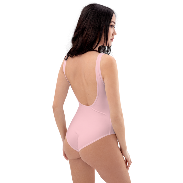 GARY THE WEREWOLF - Faded Gary Face Logo - Pink One-Piece Swimsuit