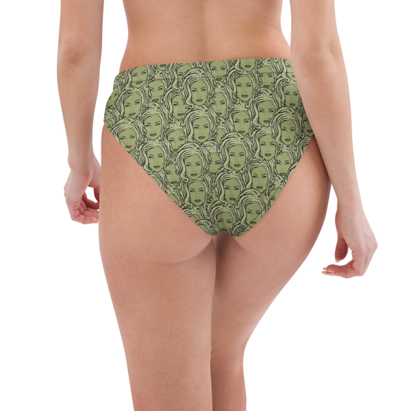 MADD ANTHONY - Green Sabina Repeat - High-Waisted Bikini Bottom