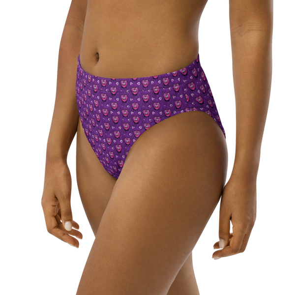 GARY THE WEREWOLF - Purple Gary Face Logo - All-Over Print High-Waisted Bikini Bottom