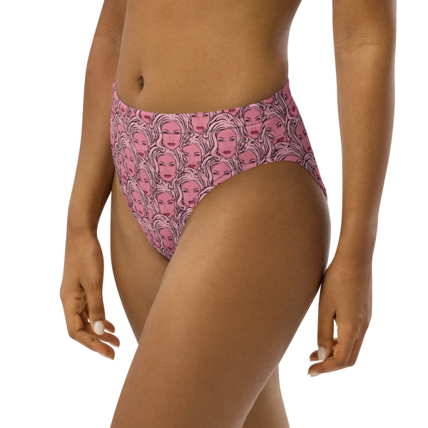 MADD ANTHONY - Pink Sabina Repeat - High-Waisted Bikini Bottom