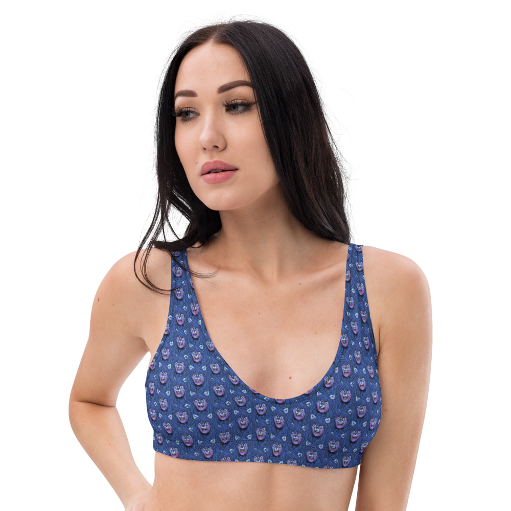 GARY THE WEREWOLF - Blue Gary Face Logo - All-Over Print Padded Bikini Top