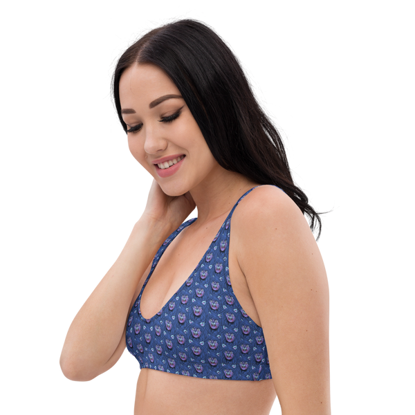 GARY THE WEREWOLF - Blue Gary Face Logo - All-Over Print Padded Bikini Top