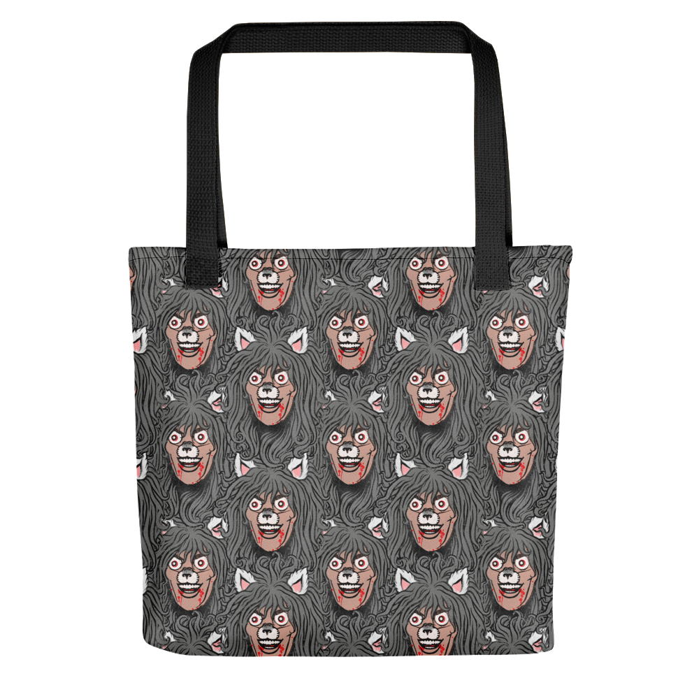 GARY THE WEREWOLF - Grey Gary Face Logo Large All-Over Print - Tote Bag