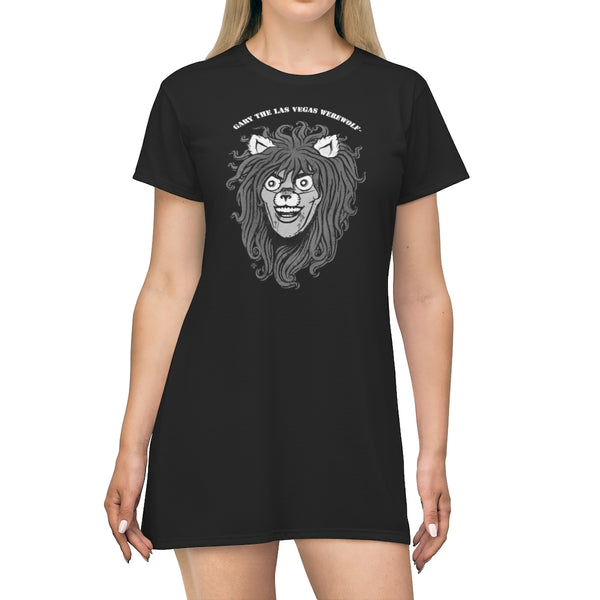 GARY THE WEREWOLF - B&W Gary Face Logo - Nightgown