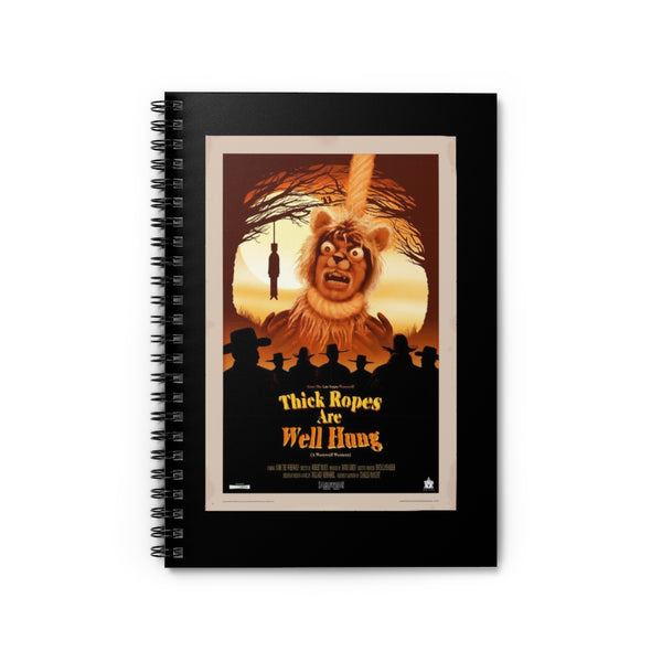 GARY THE WEREWOLF - "Thick Ropes Are Well Hung" Movie Poster Spiral Notebook - Ruled Line