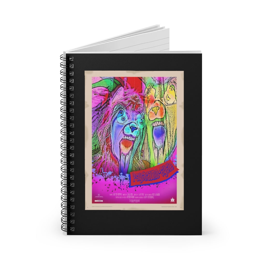 GARY THE WEREWOLF - "Psychazmo-cycle" Movie Poster Spiral Notebook - Ruled Line