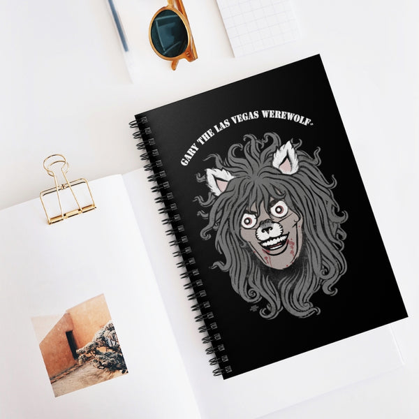 GARY THE WEREWOLF - Faded Face Logo Spiral Notebook - Ruled Line