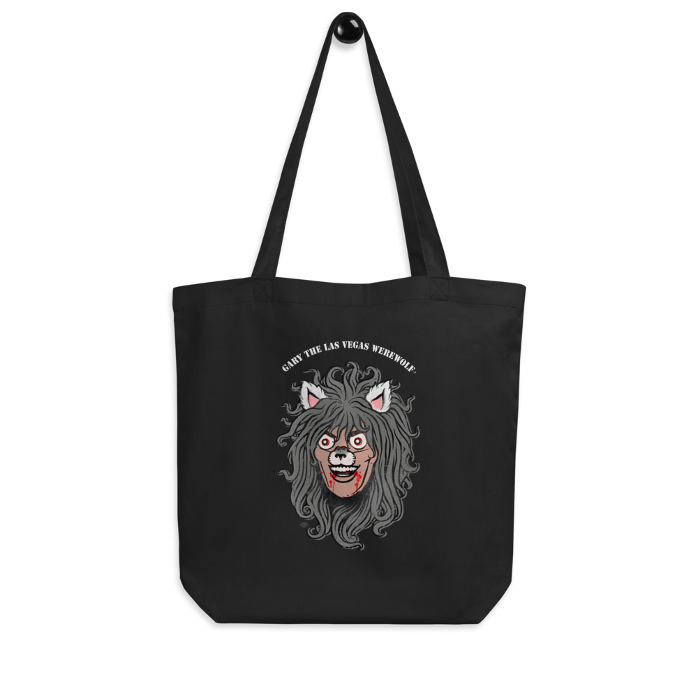 GARY THE WEREWOLF - Orig. Gary Face Logo - Eco Tote Bag in Black