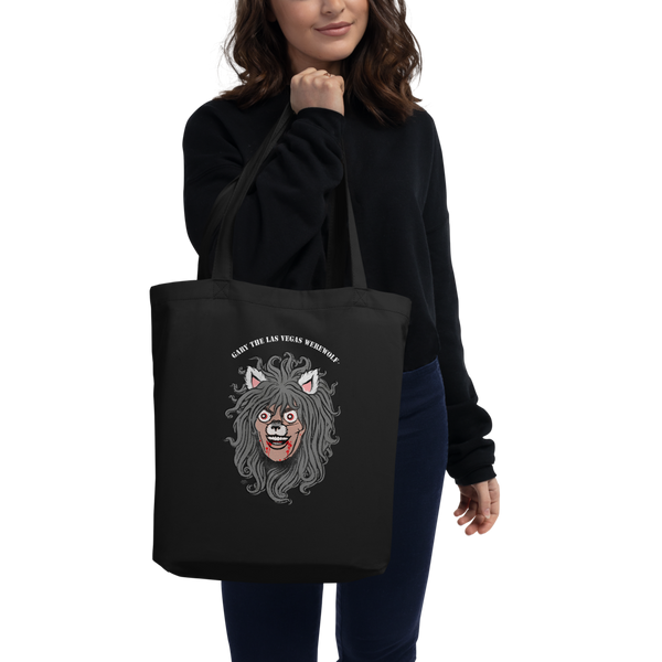 GARY THE WEREWOLF - Orig. Gary Face Logo - Eco Tote Bag in Black