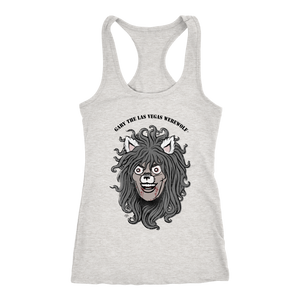 GARY THE WEREWOLF - Faded Gary Face Logo - Racerback Tank Top in Light Colors