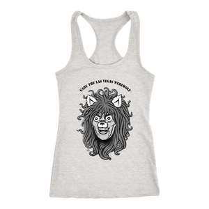 GARY THE WEREWOLF - B&W Gary Face Logo - Racerback Tank Top in Light Colors