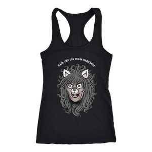 GARY THE WEREWOLF - Faded Gary Face Logo - Racerback Tank Top in Black